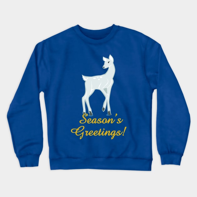 Snowy Deer Crewneck Sweatshirt by SakuraDragon